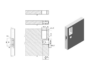 Maniglia Incasso Rettangolare Porta Scorrevole/Battente modello Duplex Mini Senza Foro Chiave Placchetta Copripresa varie finiture  Saletta - immagine 5